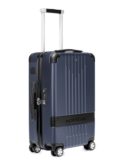 Montblanc My4810 Nightflight Cabin Compact Trolley Luggage In Blue