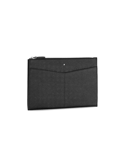 Montblanc Sartorial Leather Pouch In Black