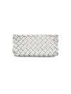 BOTTEGA VENETA WOMEN'S INTRECCIATO METALLIC LEATHER MAKEUP CASE,400014849547