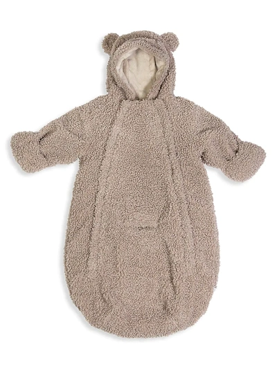 7am Baby's Plush Teddy Bunting Bag In Oatmeal