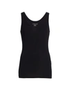 Majestic Women's Soft Touch Scoop-neck Tank In Noir