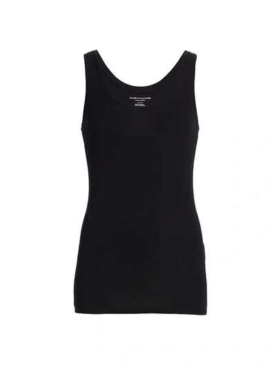 Majestic Women's Soft Touch Scoop-neck Tank In Noir