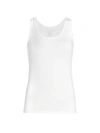 Majestic Basic Soft Touch Scoop-neck Tank In White