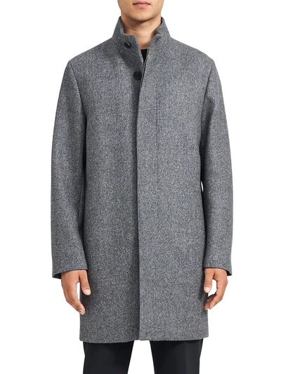 Theory Men's Belvin Wool-blend Overcoat In Pestle Multi