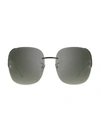 Isabel Marant 61mm Rectangular Sunglasses In Green