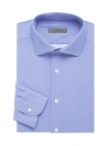 Corneliani Button-down Tech Shirt In Blue White