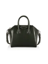 Givenchy Mini Antigona Leather Satchel In Green Forest