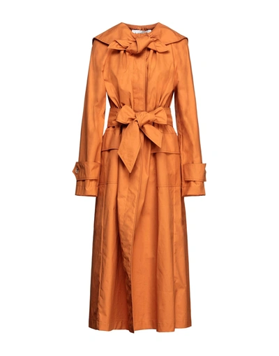 Lanvin Overcoats In Orange