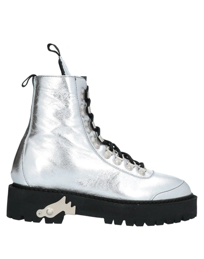 Off-white &trade; Ankle Boots In Silver