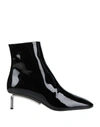 Off-white Woman Ankle Boots Black Size 9 Soft Leather In Black