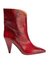 Isabel Marant Ankle Boots In Red