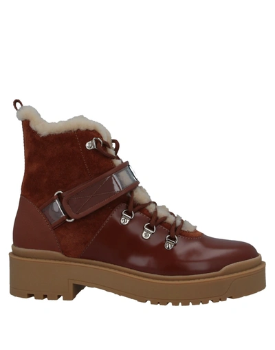 Valentino Garavani Ankle Boots In Tan