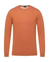 Drumohr Man Sweater Red Size 40 Merino Wool In Brown