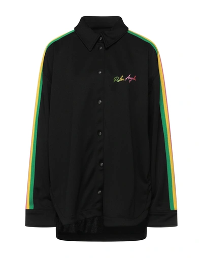 Palm Angels Miami Logo-embroidered Shirt In Black