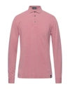 Drumohr Polo Shirts In Pastel Pink