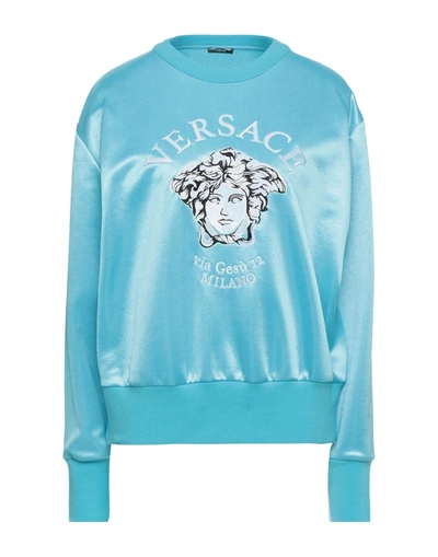 Versace Sweatshirts In Azure