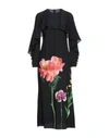 Valentino Midi Dresses In Black