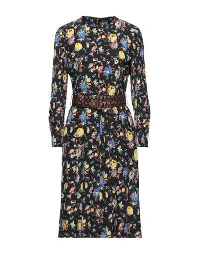 Etro Midi Dresses In Black