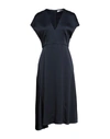 Liviana Conti Midi Dresses In Dark Blue