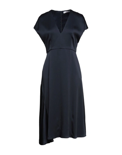 Liviana Conti Midi Dresses In Dark Blue