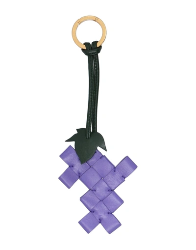 Bottega Veneta Key Rings In Purple