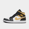 Nike Jordan Air 1 Mid Casual Shoes In White/pollen/black