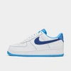 Nike Men's Air Force 1 '07 50 Years Of Swoosh Casual Shoes In White/deep Royal Blue/university Blue