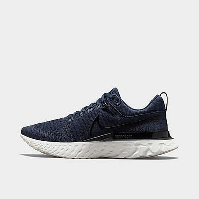 Nike Men's React Infinity Run Flyknit 2 Running Shoes In Thunder Blue/black/college Navy/platinum Tint