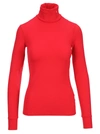 Raf Simons Roll-neck Jersey Top In Red