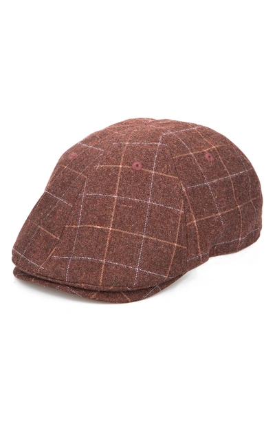 San Diego Hat Check Driver Cap In Burgundy