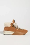 Sorel Out 'n About Iii Conquest Faux Shearling-lined Suede Ankle Boots In Yellow