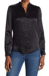 Lagence L'agence Bianca Silk Satin Blouse In Black