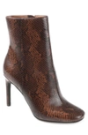 Journee Collection Silvy Stiletto Ankle Bootie In Snake