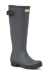 Hunter Original Tall Waterproof Rain Boot In Luna/ Black