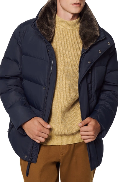 MARC NEW YORK MARC NEW YORK HORIZON DOWN & FEATHER COAT WITH FAUX FUR COLLAR