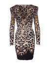 ROBERTO CAVALLI QUEEN OF SICILY PRINT MINI DRESS WOMAN,NQT116-LNB78 T0108