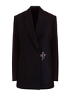 GIVENCHY LIGHTWEIGHT WOOL BLAZER WITH PADLOCK,BW30D713N5 001