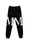 Msgm Logo-print Cotton Track Pants In Black