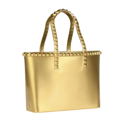 Carmen Sol Seba Mid Tote Jumbo Studs In Gold