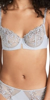 Simone Perele Saga Non-padded Lace Demi Bra In Secret Grey