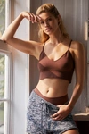 Anthropologie By  Jenny Seamless T-back Bralette In Brown
