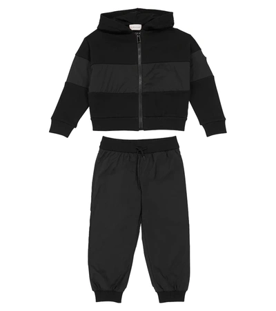 Moncler Kids' Logo运动服 In Black