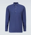 Loro Piana André Silk Shirt In Blue