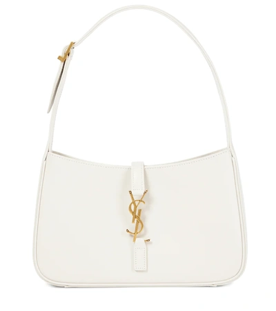 Saint Laurent Le 5 À 7 Leather Shoulder Bag In Cream