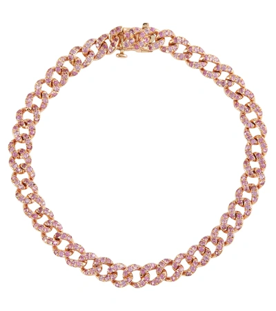 Shay Jewelry 18kt Rose Gold Bracelet With Sapphires And Diamonds In Pink