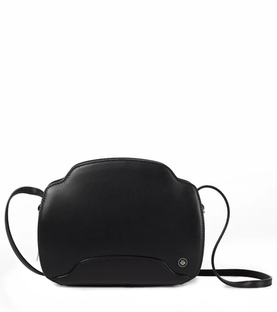 Loro Piana Sesia Leather Crossbody Bag In Black
