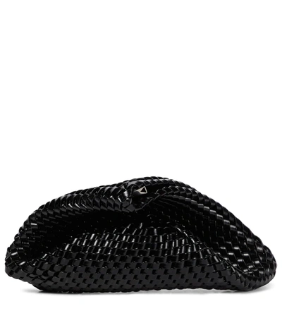 Bottega Veneta Structure皮革手拿包 In Black