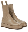Gia Borghini Women's Gia X Rhw Rosie 11 Platform Leather Ankle Boots In Grey