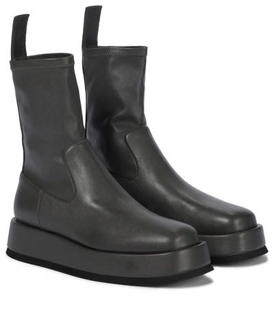 Gia Borghini Gia/rhw Rosie 11 Flatform Ankle Boots In Black
