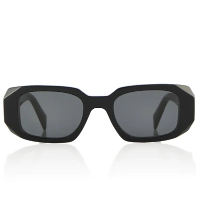 Prada Acetate Sunglasses In Black